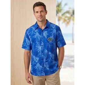 Colosseum University Of Florida Gators Shirt Mens 3XL Blue Button Down Hawaiian